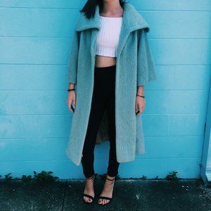 Vintage Baby Blue Mohair Coat